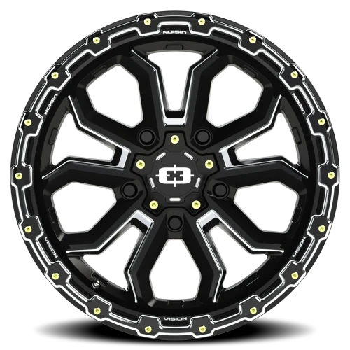Vision 405 18x9 -12 5x127mm 78.1mm Gloss Black Milled Spoke