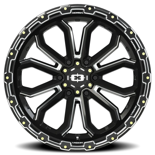 Vision 405 20x9 +12 6x135mm 87.1mm Gloss Black Milled Spoke