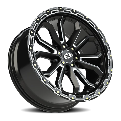 Vision 405 20x9 +12 6x139.7mm 106.2mm Gloss Black Milled Spoke