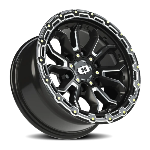 Vision 405 16x8 +0 6x139.7mm 110mm Gloss Black Milled Spoke