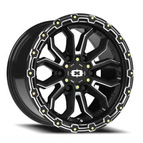 Vision 405 17x9 +12 6x135mm 87.1mm Gloss Black Milled Spoke