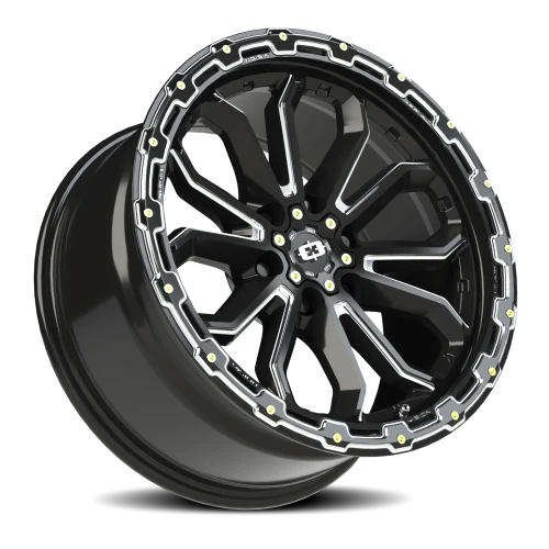 Vision 405 18x9 +12 6x135mm 87.1mm Gloss Black Milled Spoke
