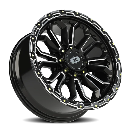 Vision 405 20x9 +12 8x180mm 124.2mm Gloss Black Milled Spoke