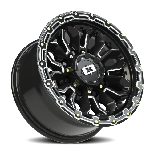 Vision 405 16x8 +0 8x165.1mm 125.2mm Gloss Black Milled Spoke