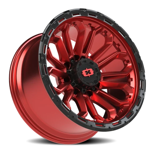 Vision 405 20x10 -25 8x170mm 125.2mm Gloss Red Black Lip