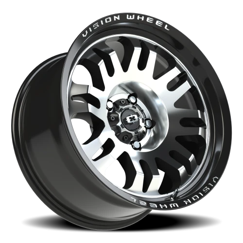 Vision 409 18x9.5 -18 5x127mm 78.1mm Gloss Black Machined Face