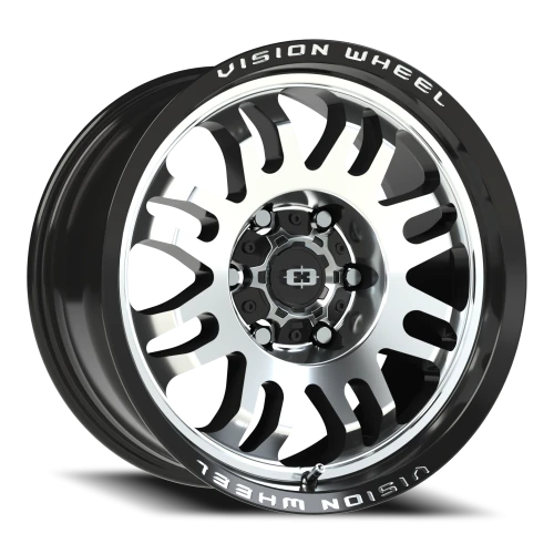 Vision 409 17x8.5 +0 6x139.7mm 110mm Gloss Black Machined Face