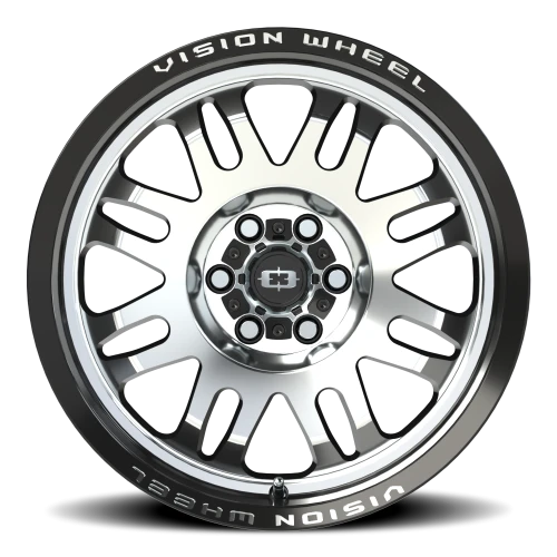 Vision 409 17x8.5 +0 6x114.3mm 71.5mm Gloss Black Machined Face