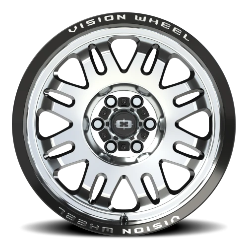 Vision 409 17x9 +12 6x120mm 67.1mm Gloss Black Machined Face