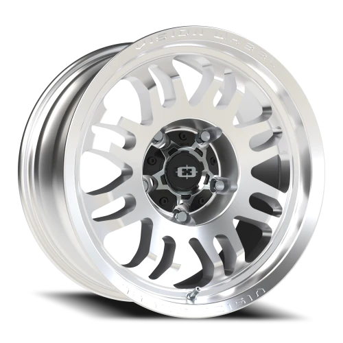 Vision 409 17x8.5 +0 5x150mm 110mm Machined Silver Black Center Cap-Milled Machined Cap