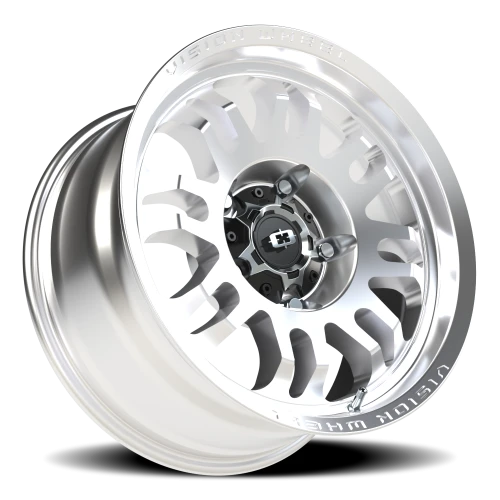 Vision 409 17x8.5 +0 5x150mm 110mm Machined Silver Black Center Cap-Milled Machined Cap