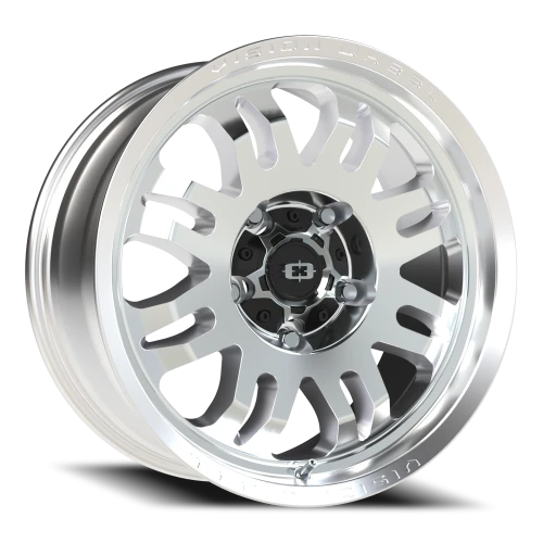 Vision 409 18x8.5 +10 5x150mm 110mm Machined Silver Black Center Cap-Milled Machined Cap