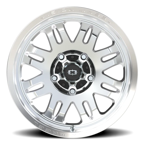 Vision 409 18x8.5 +10 5x150mm 110mm Machined Silver Black Center Cap-Milled Machined Cap