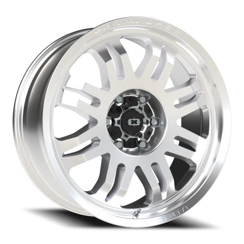 Vision 409 20x9 +12 6x135mm 87.1mm Machined Silver Black Center Cap-Milled Machined Cap
