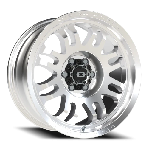 Vision 409 17x8.5 +0 6x114.3mm 71.5mm Machined Silver Black Center Cap-Milled Machined Cap