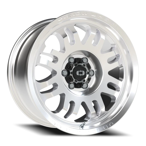 Vision 409 17x9 +12 6x114.3mm 71.5mm Machined Silver Black Center Cap-Milled Machined Cap