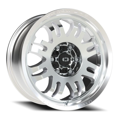 Vision 409 18x8.5 +0 6x139.7mm 110mm Machined Silver Black Center Cap-Milled Machined Cap