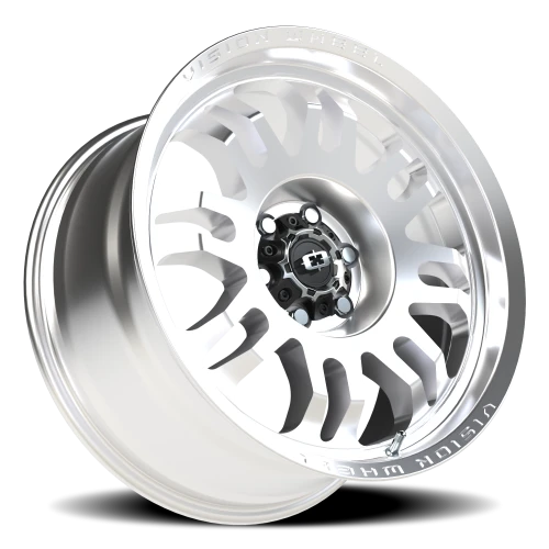 Vision 409 18x9 +12 6x120mm 67.1mm Machined Silver Black Center Cap-Milled Machined Cap