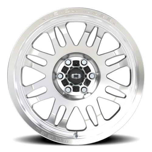 Vision 409 18x9 +12 6x120mm 67.1mm Machined Silver Black Center Cap-Milled Machined Cap
