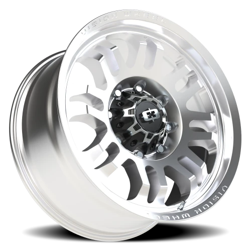 Vision 409 20x9.5 +12 8x165.1mm 125.1mm Machined Silver Black Center Cap-Milled Machined Cap