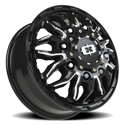 Vision 410 17x6.5 +121 8x165.1mm 125.2mm Gloss Black Milled Spoke