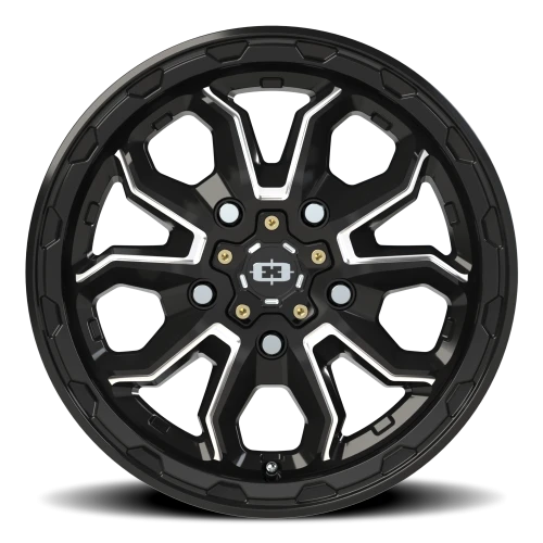 Vision 410 16x6.5 +45 5x130mm 78.3mm Gloss Black Milled Spoke