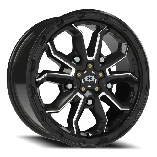 Vision 410 17x7.5 +45 5x130mm 78.3mm Gloss Black Milled Spoke