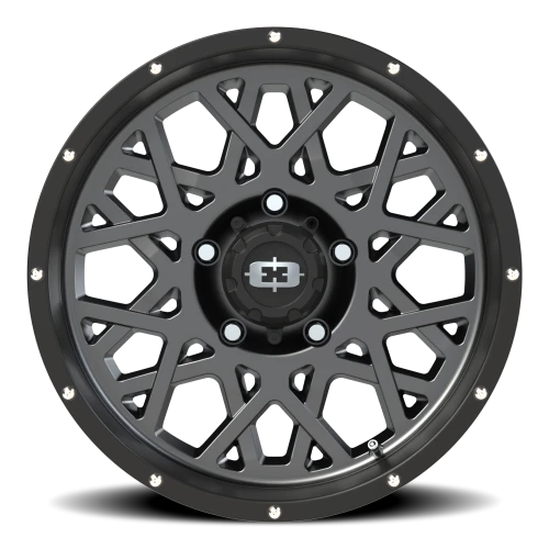 Vision 412 18x9 +12 5x139.7mm 108mm Anthracite Satin Black Lip