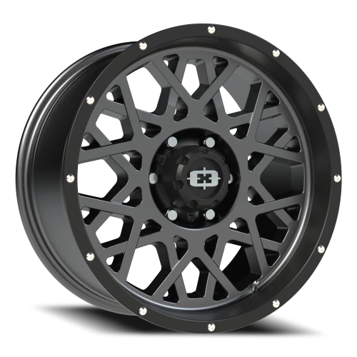 Vision 412 18x9 -12 6x139.7mm 106.2mm Anthracite Satin Black Lip