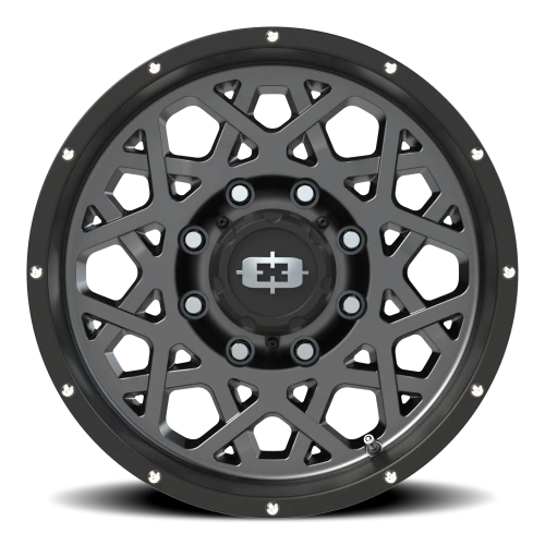 Vision 412 18x9 +12 8x165.1mm 125.2mm Anthracite Satin Black Lip