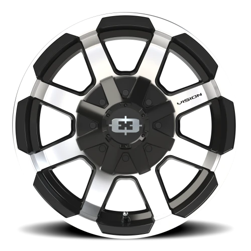 Vision 413 15x7.5 -12 5x114.3mm 83mm Gloss Black Machined Face