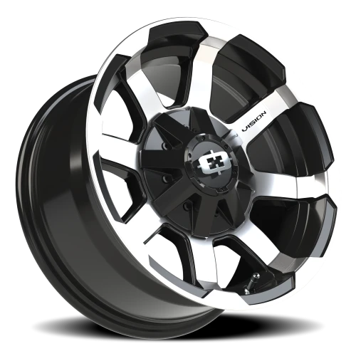 Vision 413 15x7.5 -12 6x139.7mm 110mm Gloss Black Machined Face