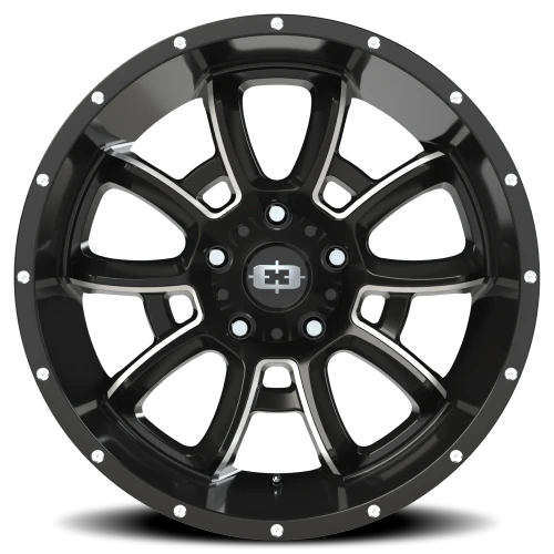 Vision 415 20x10 -25 5x139.7mm 108mm Gloss Black Milled Spokes