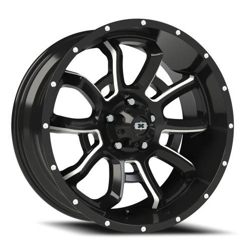 Vision 415 20x9 +10 5x127mm 78.1mm Gloss Black Milled Spokes