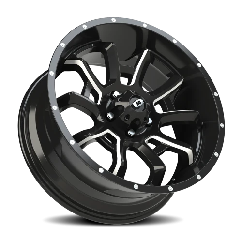 Vision 415 20x9 +10 5x127mm 78.1mm Gloss Black Milled Spokes