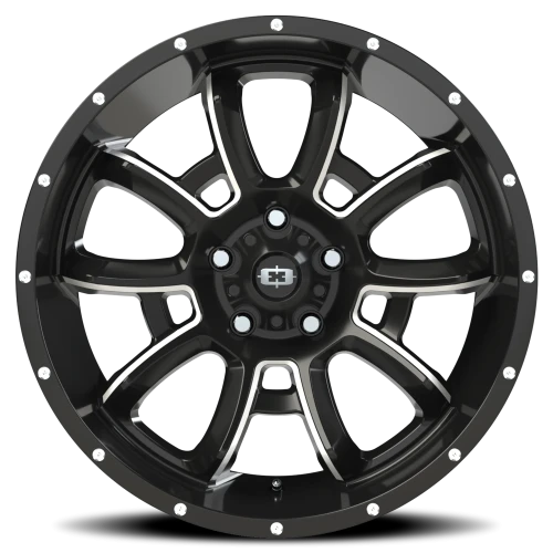 Vision 415 20x9 +10 5x127mm 78.1mm Gloss Black Milled Spokes