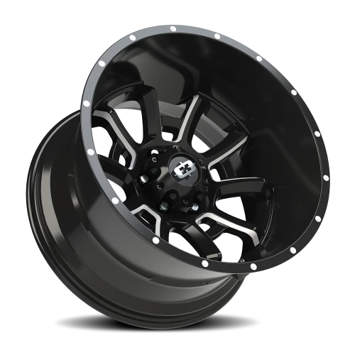 Vision 415 20x12 -51 6x139.7mm 106.2mm Gloss Black Milled Spokes