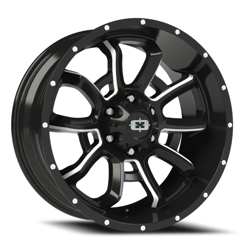 Vision 415 20x9 +12 6x135mm 87.1mm Gloss Black Milled Spokes