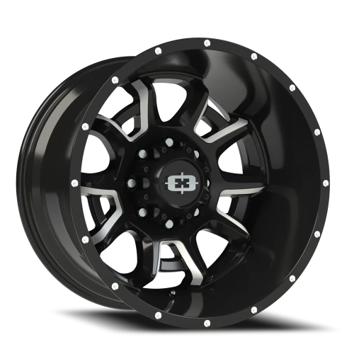 Vision 415 20x12 -51 8x170mm 125.2mm Gloss Black Milled Spokes