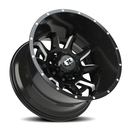 Vision 415 20x12 -51 8x170mm 125.2mm Gloss Black Milled Spokes