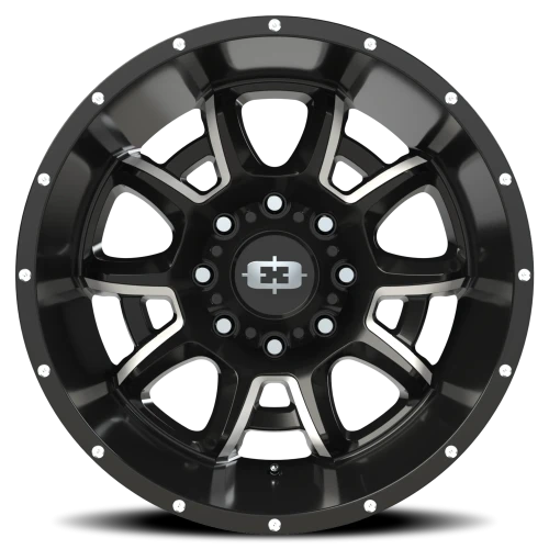 Vision 415 20x12 -51 8x165.1mm 125.2mm Gloss Black Milled Spokes