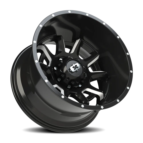 Vision 415 20x12 -51 8x180mm 124.2mm Gloss Black Milled Spokes