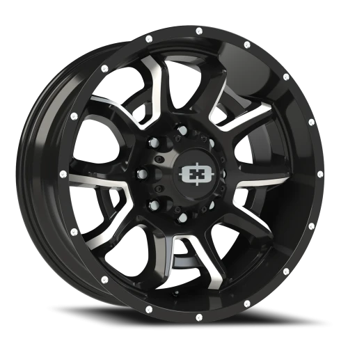 Vision 415 20x9 +12 8x180mm 124.2mm Gloss Black Milled Spokes