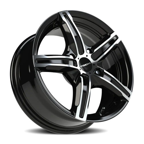 Vision 469 15x6.5 +38 4x100mm 73.1mm Gloss Black Machined Face