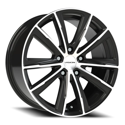 Vision 471 18x8.5 +12 5x114.3mm 73.1mm Gloss Black Machined Face