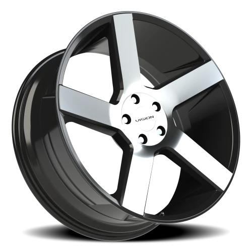 Vision 472 22x9.5 +8 5x115mm 74.1mm Gloss Black Machined Face