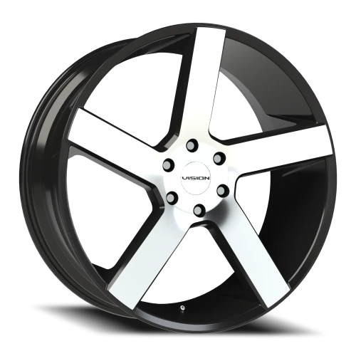 Vision 472 24x9.5 +30 6x135mm 87.1mm Gloss Black Machined Face