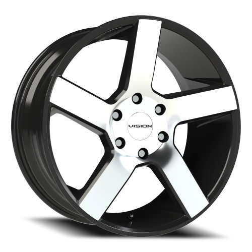 Vision 472 20x9 +30 6x132mm 74.5mm Gloss Black Machined Face