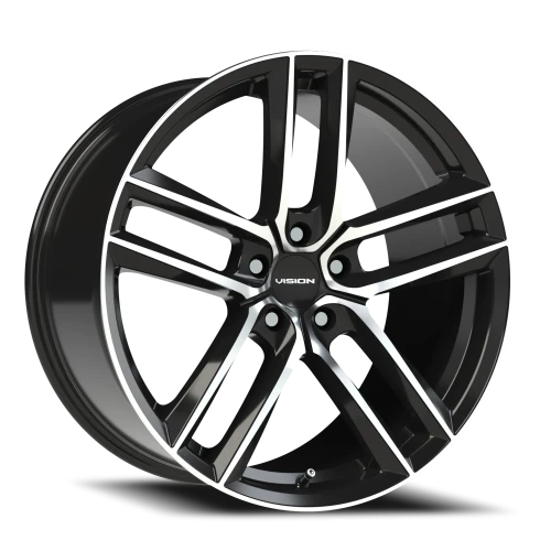Vision 475 20x10.5 +38 5x120mm 72.6mm Gloss Black Machined Face