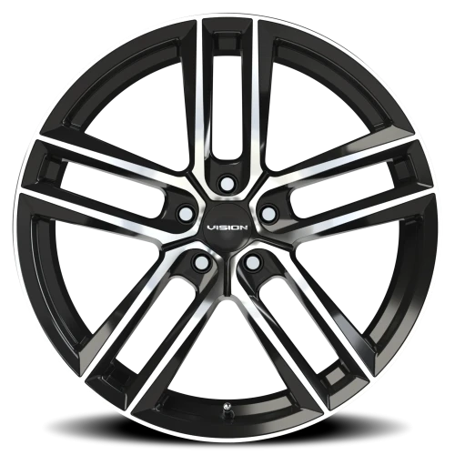 Vision 475 20x10.5 +38 5x120mm 72.6mm Gloss Black Machined Face